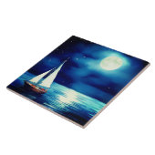 Carreau Bateau sous Pleine lune (Côté)