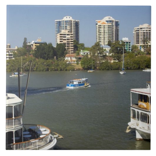 Carreau Bateaux à roues à aubes, Brisbane River, Brisbane, (Devant)