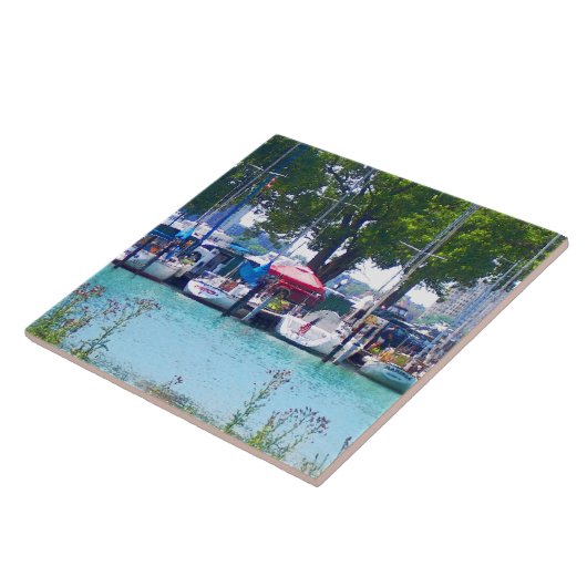 Carreau Bateaux À Voile À quai (Côté)