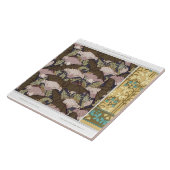 Carreau Bateaux Art nouveau et campanulas art textile flor (Côté)