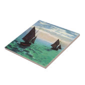 Carreau Bateaux de pêche de Monet à la tuile de mer (Côté)