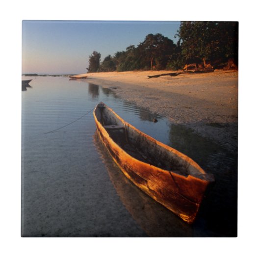 Carreau Bateaux en bois sur la plage de Tondooni (Devant)