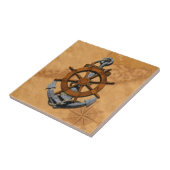 Carreau Bateaux nautiques roue et Ancre (Côté)