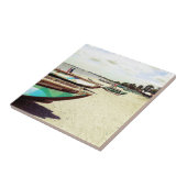 Carreau Bateaux sur la plage tropicale (Côté)