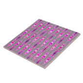Carreau Batik Tribal - Rose Fuchsia, Violet et Gris (Côté)