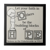 Carreau Bâtir des blocs d'espoir (Devant)