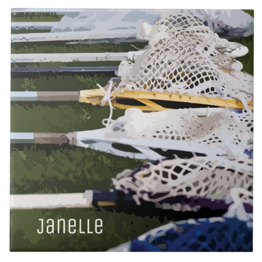 Carreau Bâtons de crosse à aquarelle (Devant)