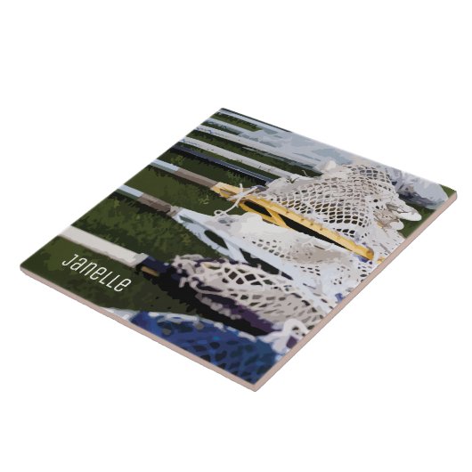 Carreau Bâtons de crosse à aquarelle (Côté)