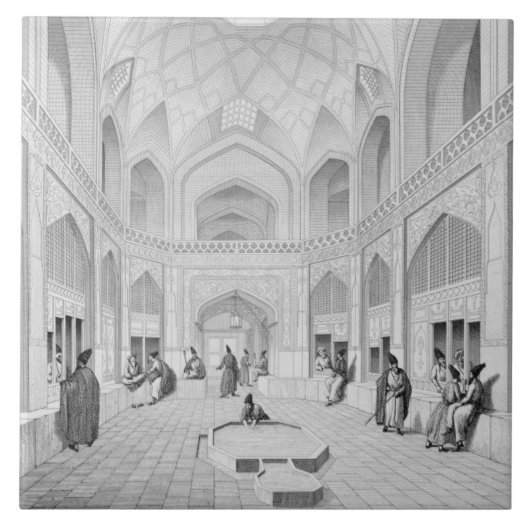 Carreau Bazar d'Adji Seid Hussein, dans Kashan, de 'voyage (Devant)