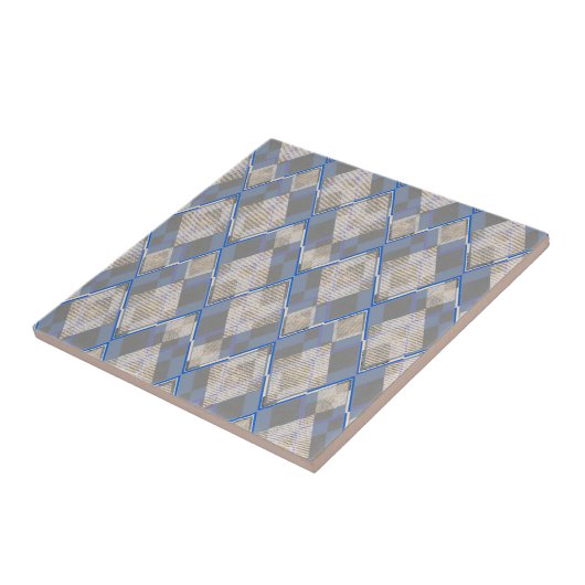 Carreau Bbeige gris en forme de losange classique (Côté)