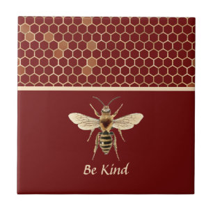 Carreau Be Kind Bee and Honeycomb sur la Bourgogne