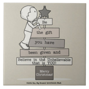 Carreau Be the Gift-Christmas Tree (Tan)