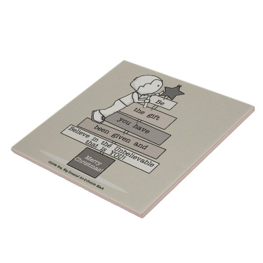 Carreau Be the Gift-Christmas Tree (Tan) (Côté)