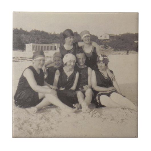 Carreau Beach Group 1920 photo Vintage (Devant)