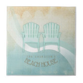 Carreau Beach House Adirondack Chaises Aqua Blue ID623 (Devant)