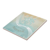 Carreau Beach House Palm Trees Aqua ID623 (Côté)