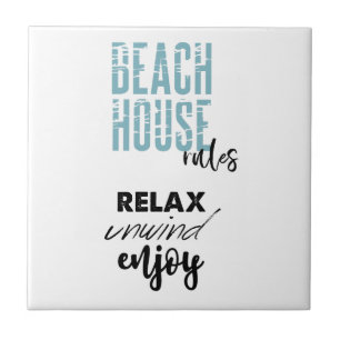 Carreau Beach House Rules Décor Relax