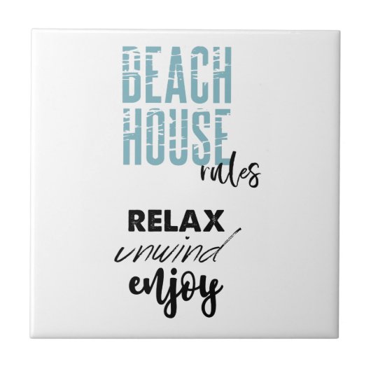Carreau Beach House Rules Décor Relax (Devant)