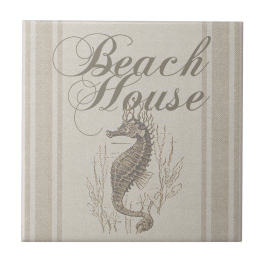 Carreau Beach House Seahorse Seashore (Devant)