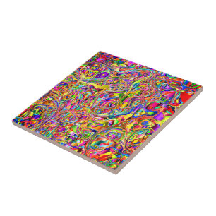 Carreau Beau Art coloré Abstrait - Multicolor -