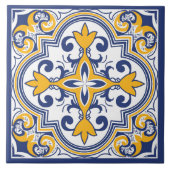 Carreau 💙 💛 Beau Azulejos bleu et jaune (Devant)