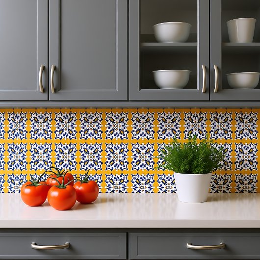 Carreau 💙 💛 Beau Azulejos VIII bleu et jaune,