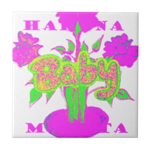 Carreau Beau bébé Extraordinaire rose Inspirationnel Flora (Devant)