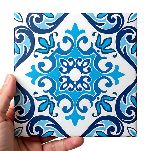 Carreau 💙 🤍 Beau bleu - blanc Azulejos X, Céramique T
