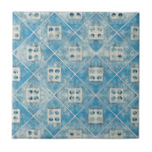 Carreau Beau bleu blanc blanc blanc motif (Devant)