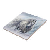 Carreau Beau Cheval Blanc Tribal (Côté)