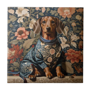 Carreau Beau Dachshund Brown   Portrait Dachshund