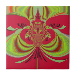 Carreau Beau design jaune rouge. Code vecteur d'inspiratio