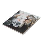 Carreau Beau, dramatique, noir/or art abstrait (Côté)