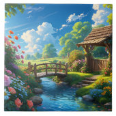 Carreau Beau été, illustration colorée, (Devant)