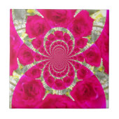 Carreau Beau Extraordinaire Roses rouges Motif Kaleidoscop (Devant)