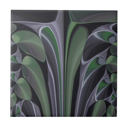 Carreau Beau Extraordinaire Vert Aurora Texture Art Design (Devant)