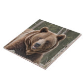 Carreau Beau Grizzly Portrait Ours Brown Ours 4a (Côté)