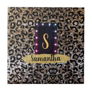 Carreau Beau Monogramme sauvage Élégant Chic