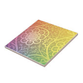 Carreau Beau motif floral indien (Côté)