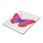 Carreau Beau papillon rouge Extraordinaire rose et violet (Côté)