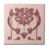 Carreau Beau Pastel Art Nouveau Céramique (Devant)