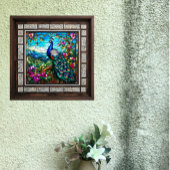 Carreau Beau Peacock 2 Parmi Jardin Fleur