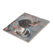 Carreau Beau pointeur avec faisans (Côté)