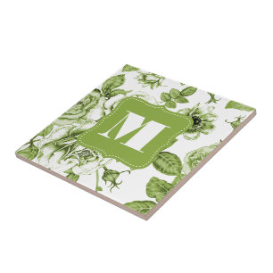 Carreau Beau Roses verts