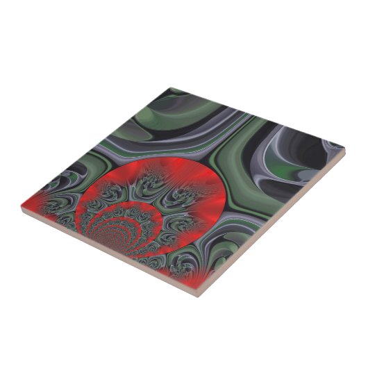 Carreau Beau Rouge Aurora Art Imprimer (Côté)