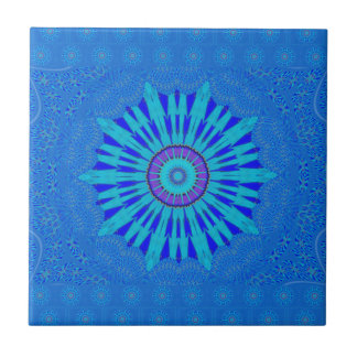 Carreau Beau Royal Blue Mandala Art Imprimer
