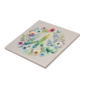 Carreau Beau signe de paix les années 70 rétro Floral (Côté)