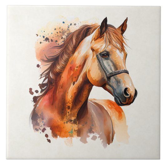 Carreau Beau Sorrel Horse Portrait (Devant)