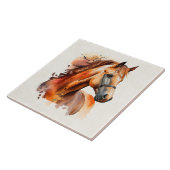 Carreau Beau Sorrel Horse Portrait (Côté)