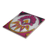 Carreau Beau tissu africain coloré Motif Art Imprimer (Côté)